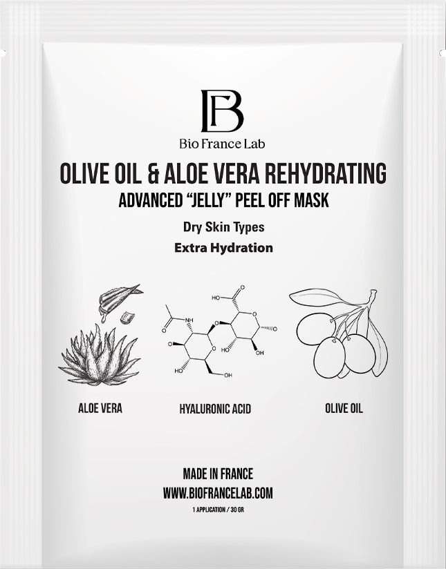 aloe vera peel off mask Super Hydrating Olive Oil & Aloe Vera Advanced “Jelly” Peel-Off Mask (dry skin) (3 appl)